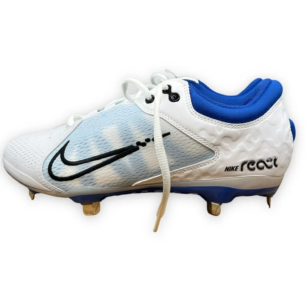 Nike Women's Baseball Cleats Softball Size 9.5 HyperDiamond‎ 4 Elite White Blue